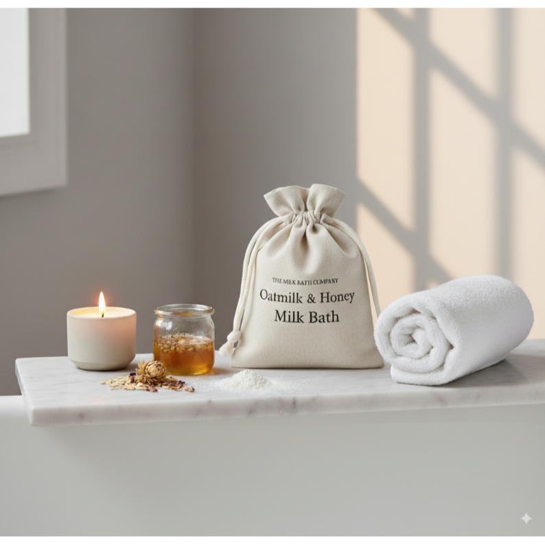 Oatmilk & Honey Bath Soak - A Gentle Embrace for Sensitive Skin.